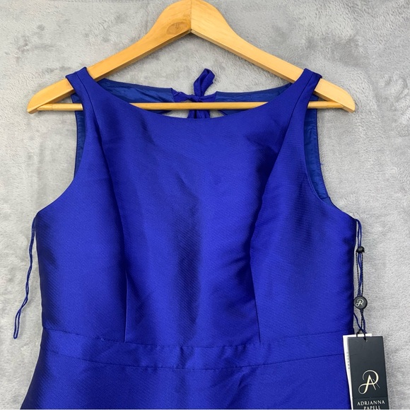 Adrianna Papell Cobalt Blue Mini Dress. Size 4. Short Sleeve, Back-out. (NWT) - Picture 3 of 6